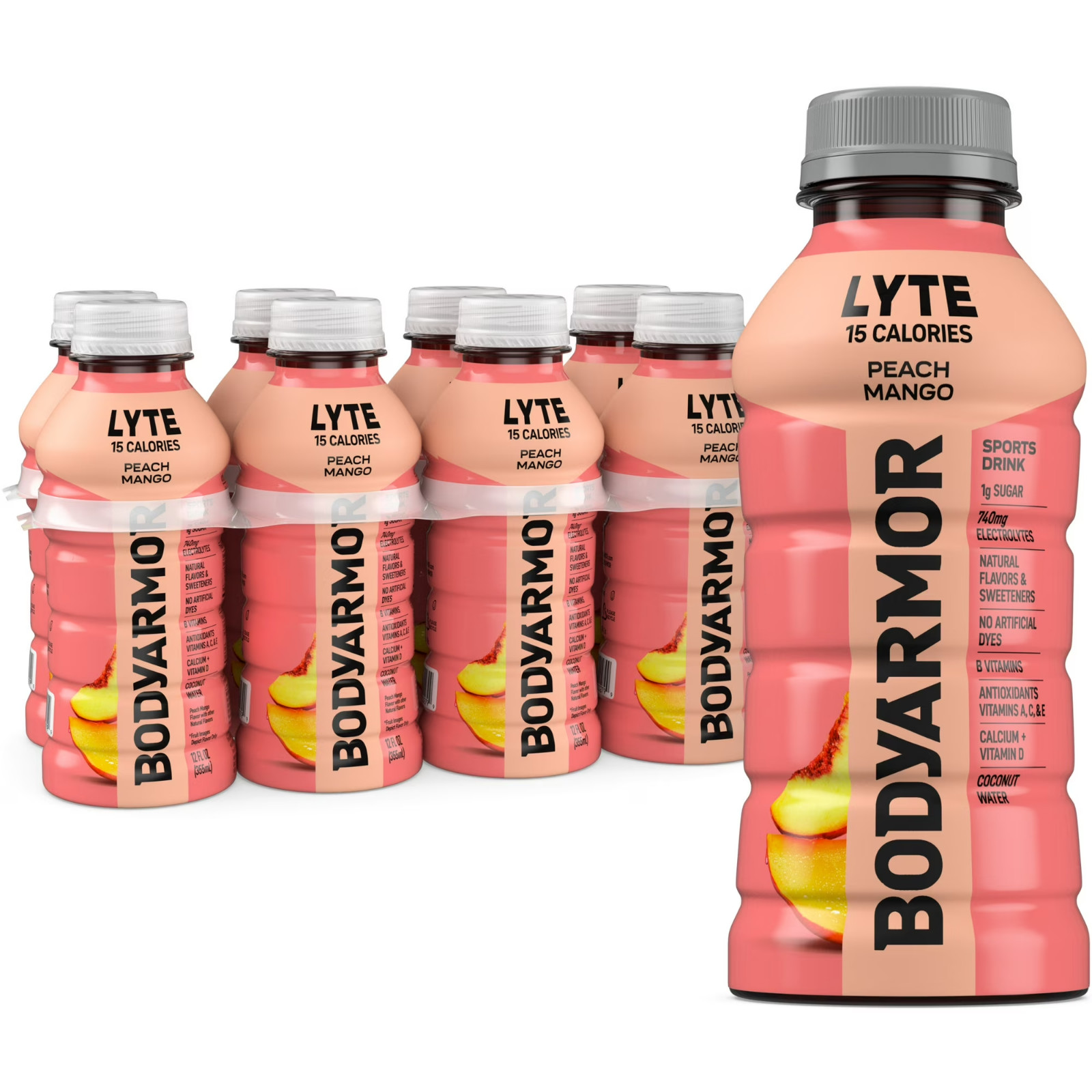 BODYARMOR Lyte Peach Mango Sports Drink, 12 fl oz (8 Pack)……