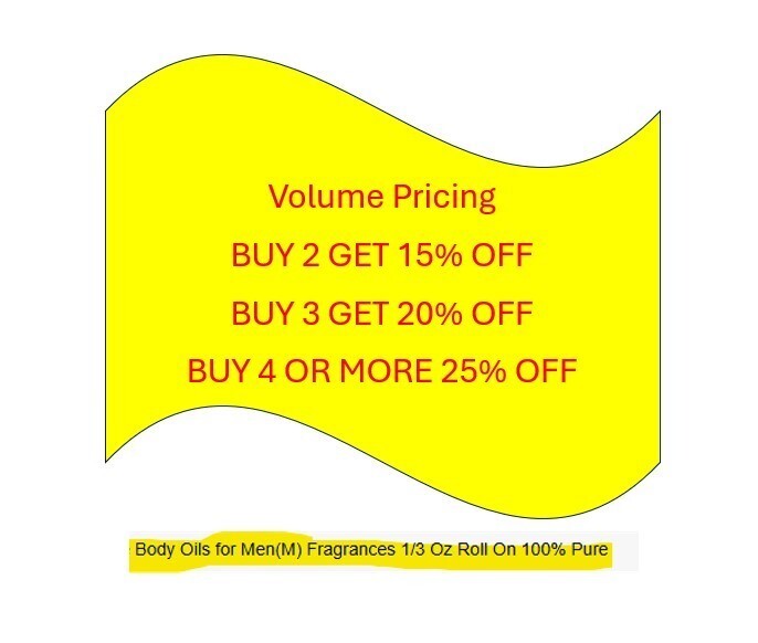 MEN (M) Body Oil Fragrances 10 ml