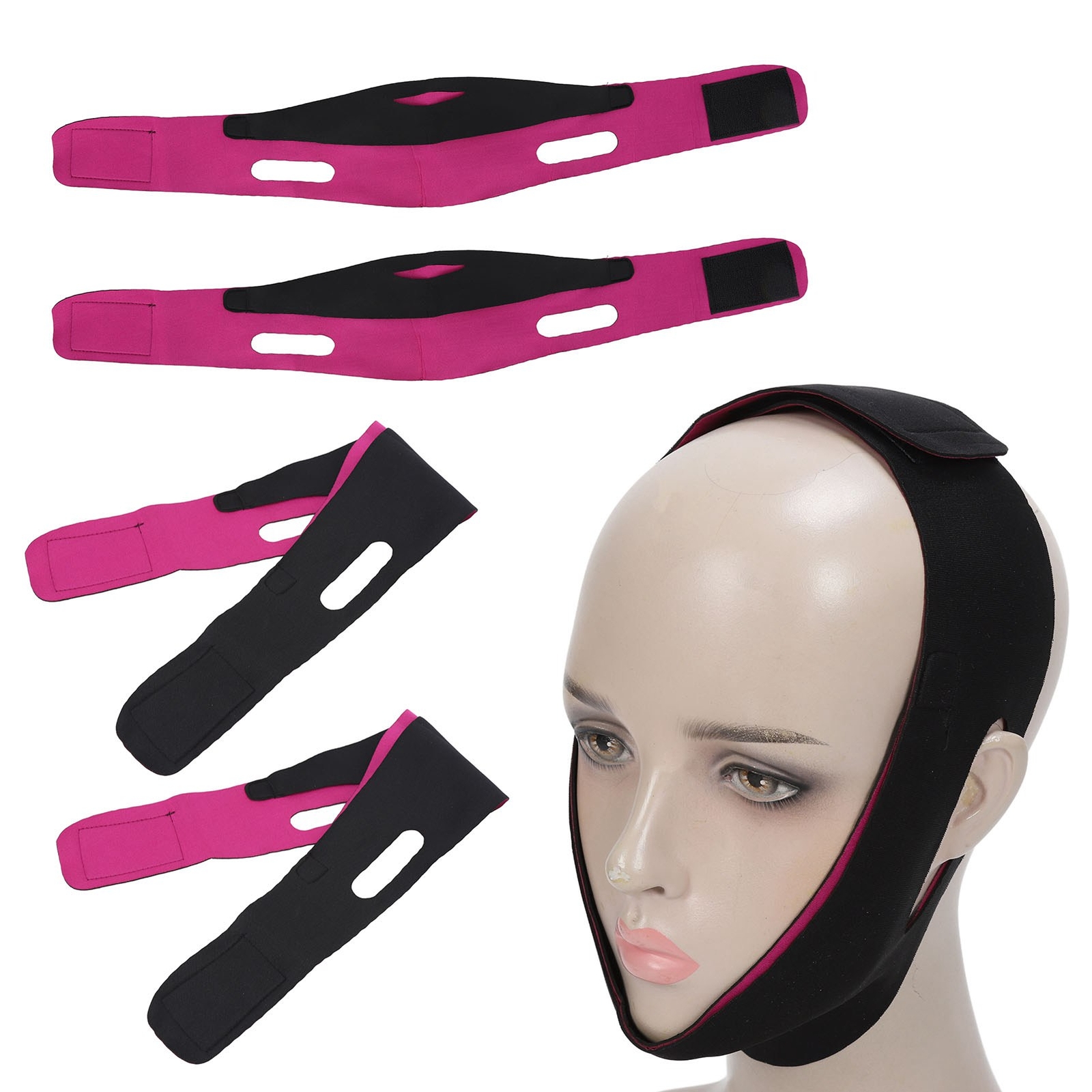 4pcs Face Lifting Strap Remove Double Chin Prevent Sagging V Shaped Slimming WTD