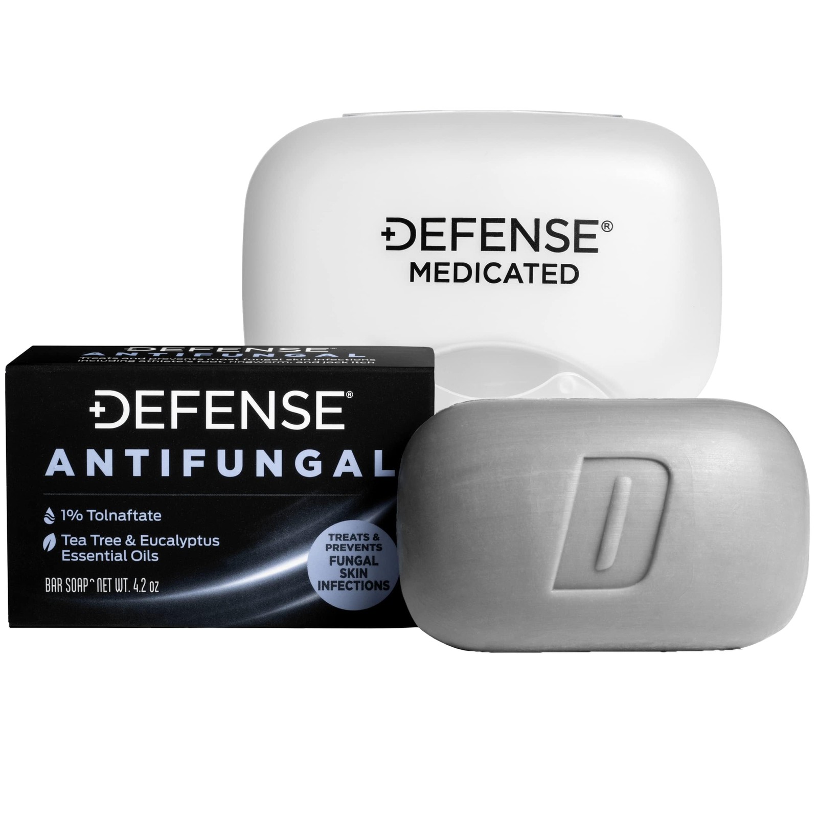 Defense Antifungal Bar Soap | Jock Itch, Ringworm, Athlete’s Foot, Skin Fungu…