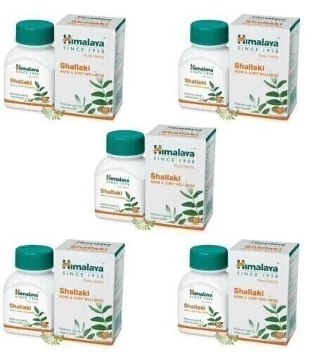5 x Himalaya Herbal Shallaki 300 Tabs For Bone & Joint Wellness Exp May 2027