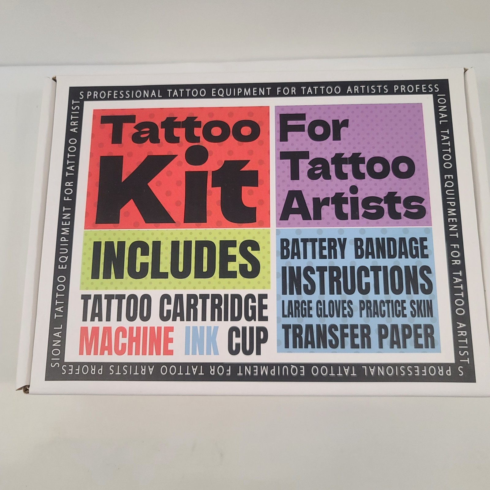 Stigma Rotary Tattoo Machine Kit Wireless Pen Power Supply Inks Cartridges Set