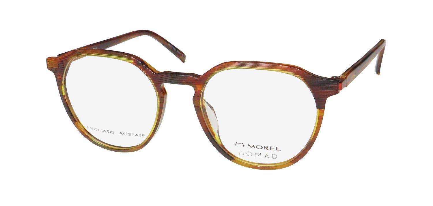 NEW MOREL NOMAD 40123N GLASSES FULL-RIM UNISEX OVAL PLASTIC 50-19-140 BROWN TO05