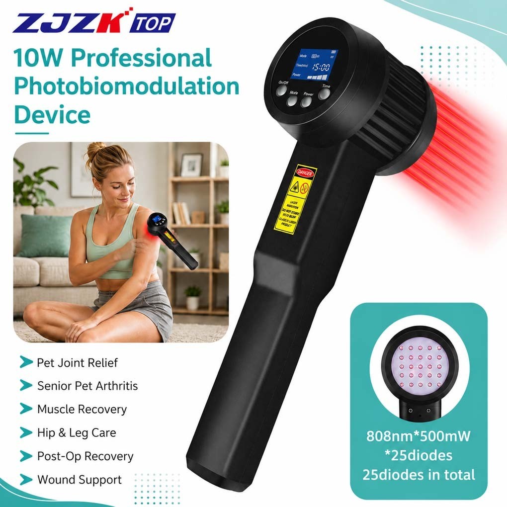 10W 25 Diodes 808nm Cold Laser Therapy for Human Pet Body Shoulder Soreness