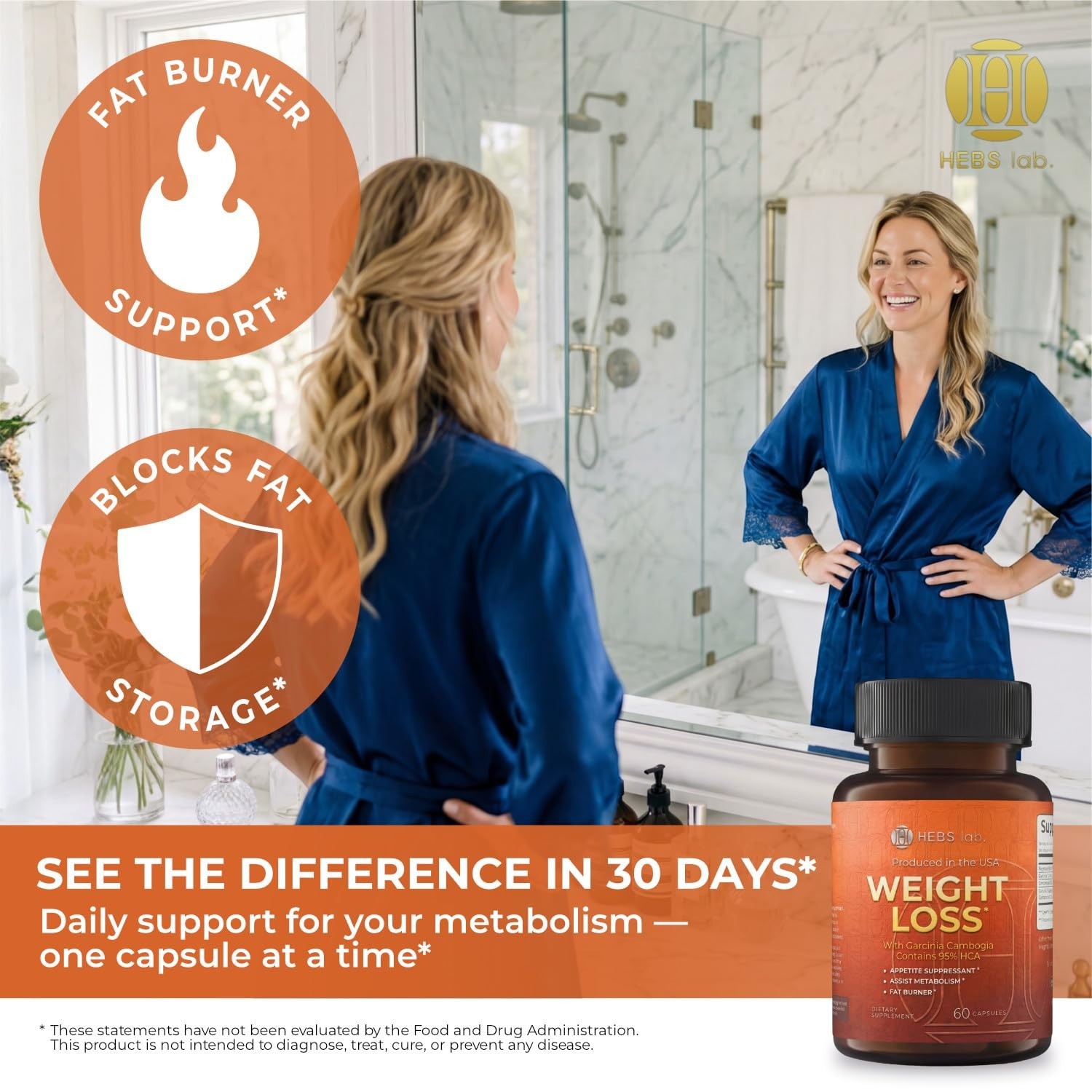 Weight Loss Pills for Men & Women – Garcinia Cambogia, Appetite Suppressant, Met