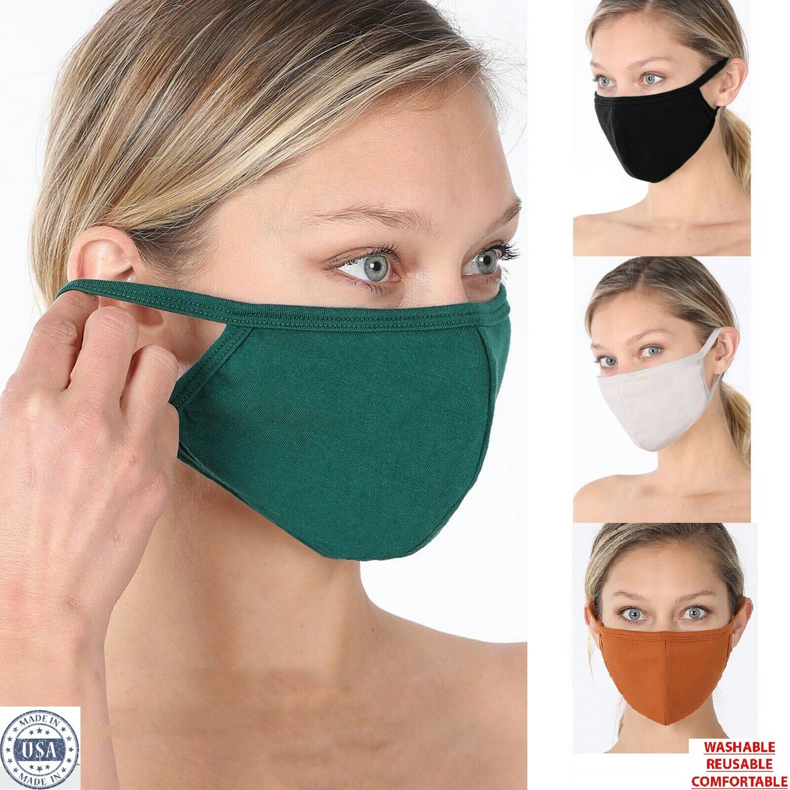 Soft Cotton Face Mask Double Layer Reusable Washable Breathable Mens Women