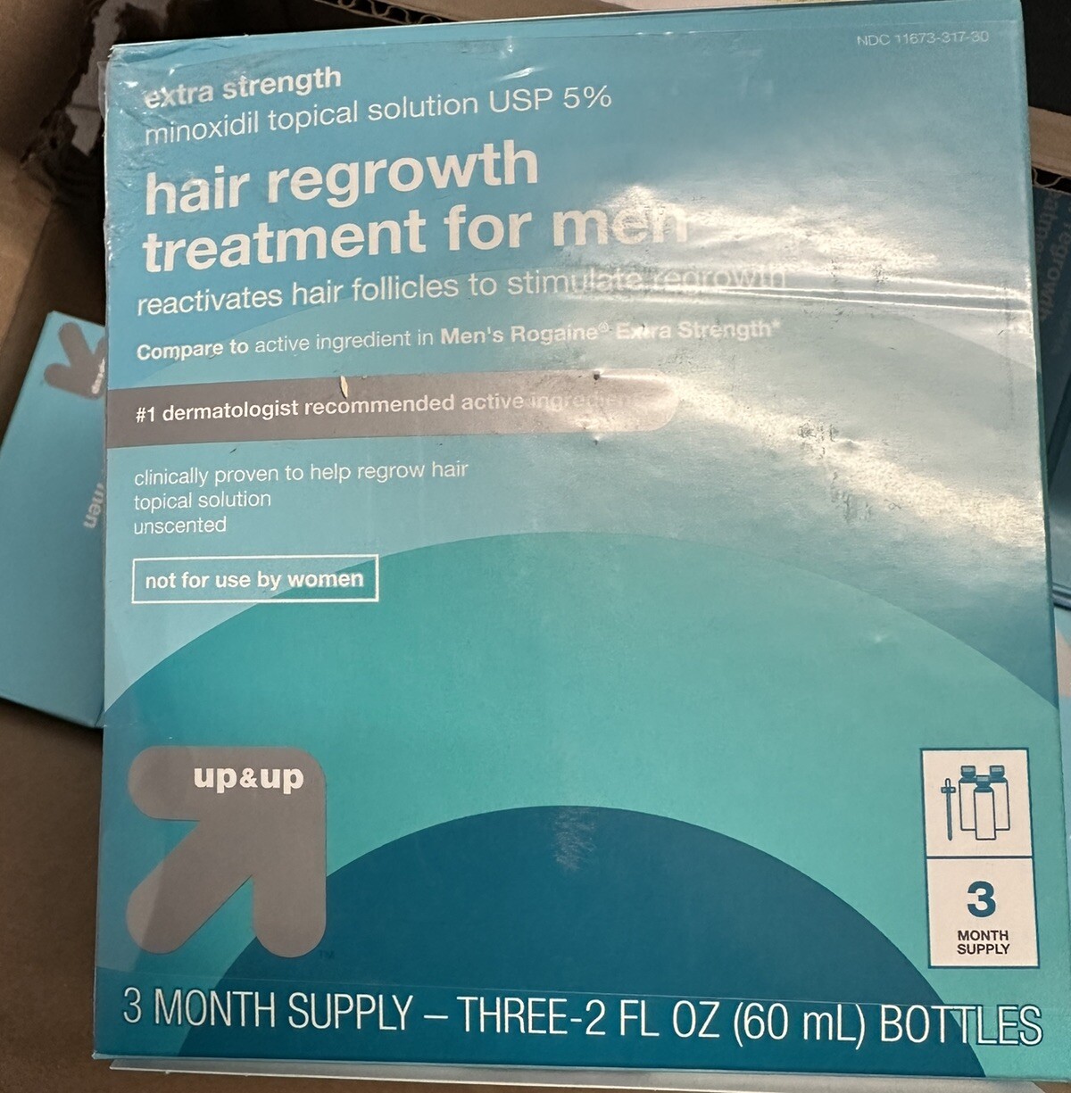 CASE OF 12 Hair Regrowth Treatment for Men – 2 fl oz – up & up Exp.02/2026