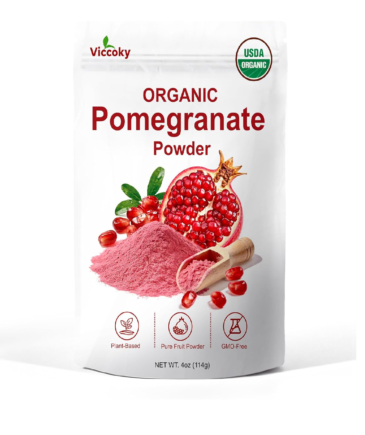 Organic Pomegranate Powder Pure Juice Non GMO Gluten Free Vegan Superfood 4oz