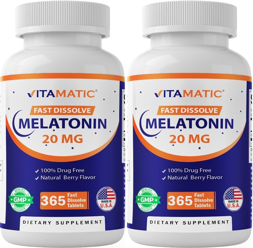 2 Year Supply Melatonin 20mg Tablets – 730 Fast Dissolve Tablets – 2 Year Supply