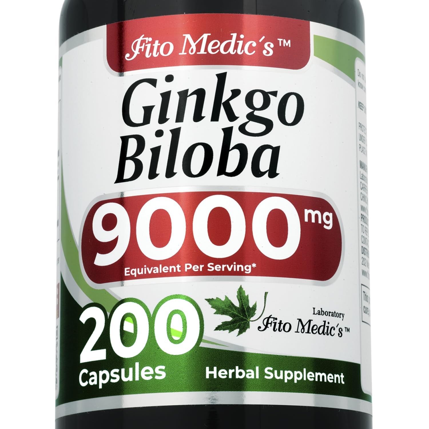 FITO MEDIC’S Ginkgo Biloba | biloba Herb Leaf 200 Count (Pack of 1)