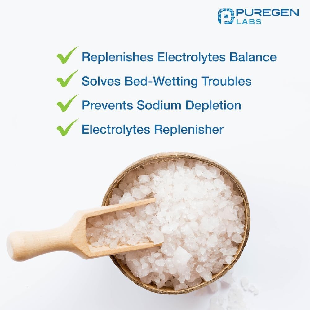 Puregen Sodium Chloride Tablets Normal Salt 1 GM (1000 mg) 100 Tablets