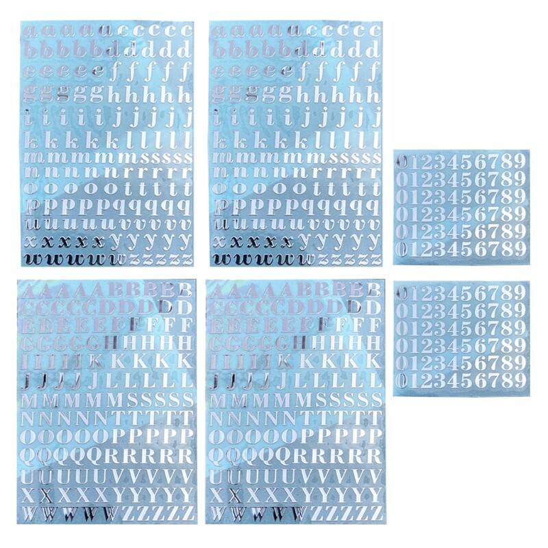 Letter Stickers Number Metal Stickers Combination Word Stickers Art Sticker
