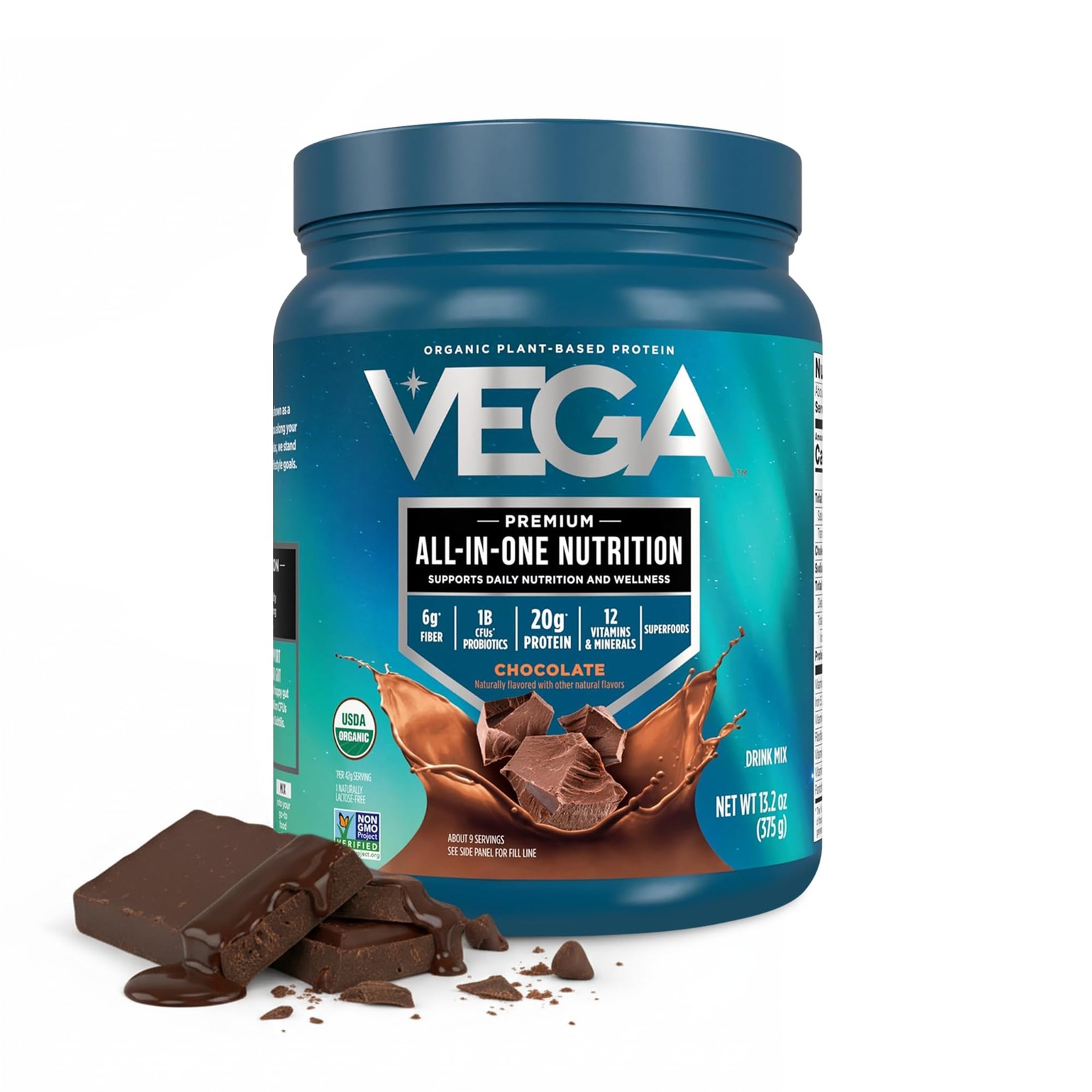 Vega All-in-One Nutrition Organic Vegan 13.2 Ounce (Pack of 1),