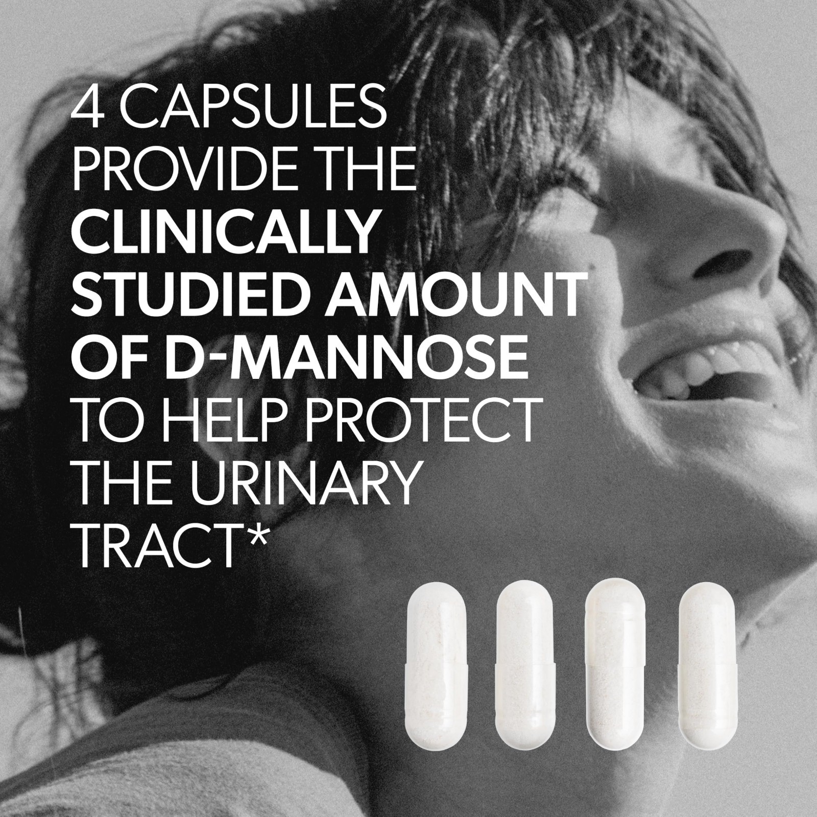 D-Mannose Urinary Tract Support – Cleanse, Flush & Protect – 120 Capsules, Non-G