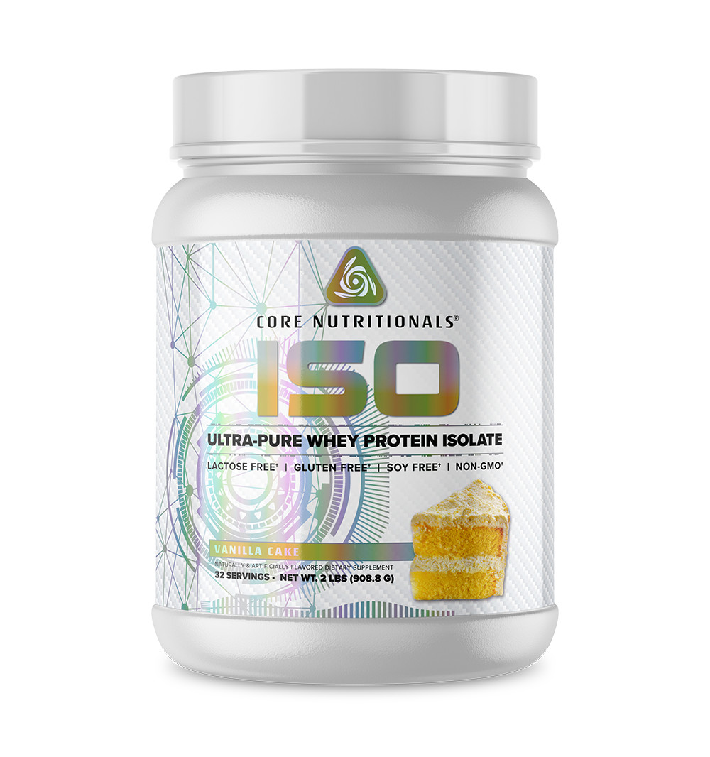 Core Nutritionals ISO Ultra-Pure Isolate Whey Protein 2lb Vanilla Cake