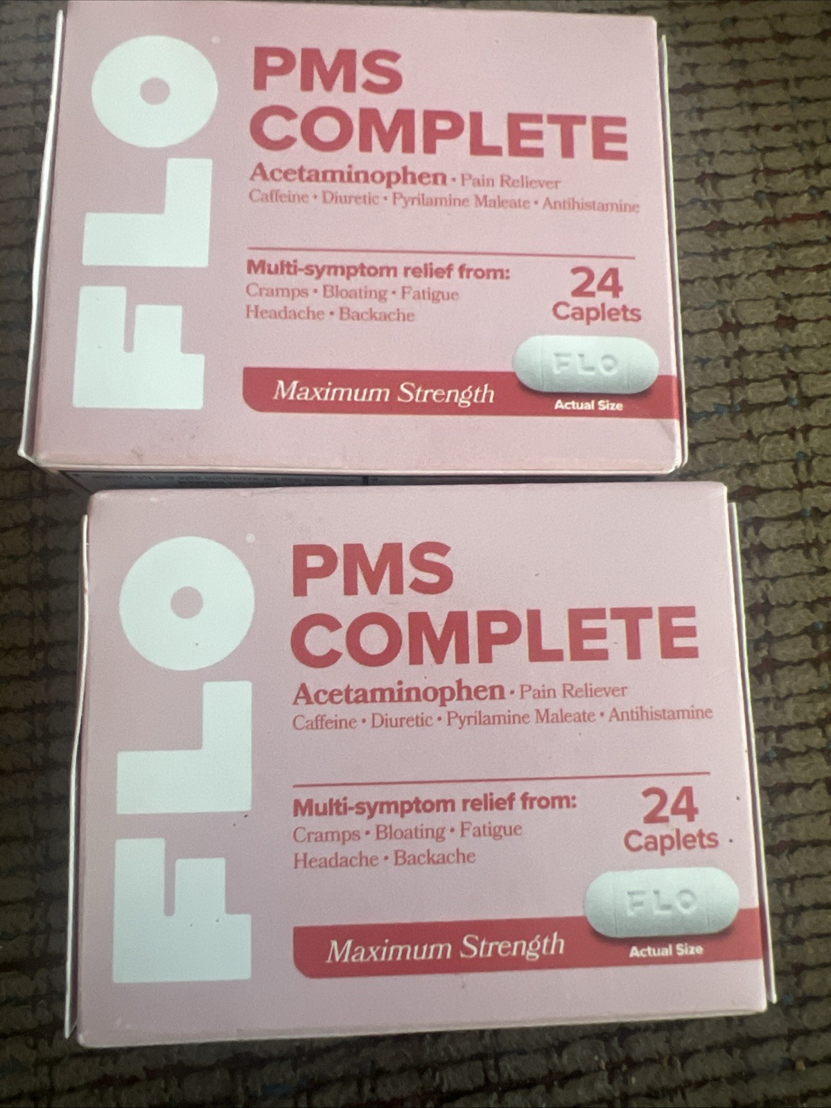 FLO PMS Complete Multi-Symptom Relief Maximum Strength (2) Box’s 24ct Ex 7/27