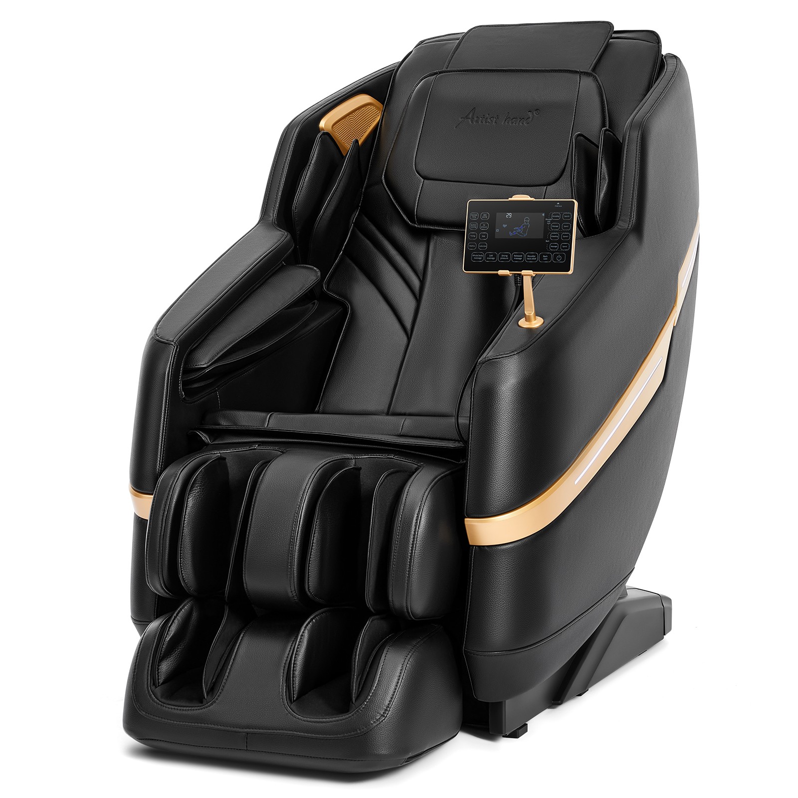 Black Full Body Zero Gravity Massage Chair Recliner Shiatsu,Heating,Foot Roller