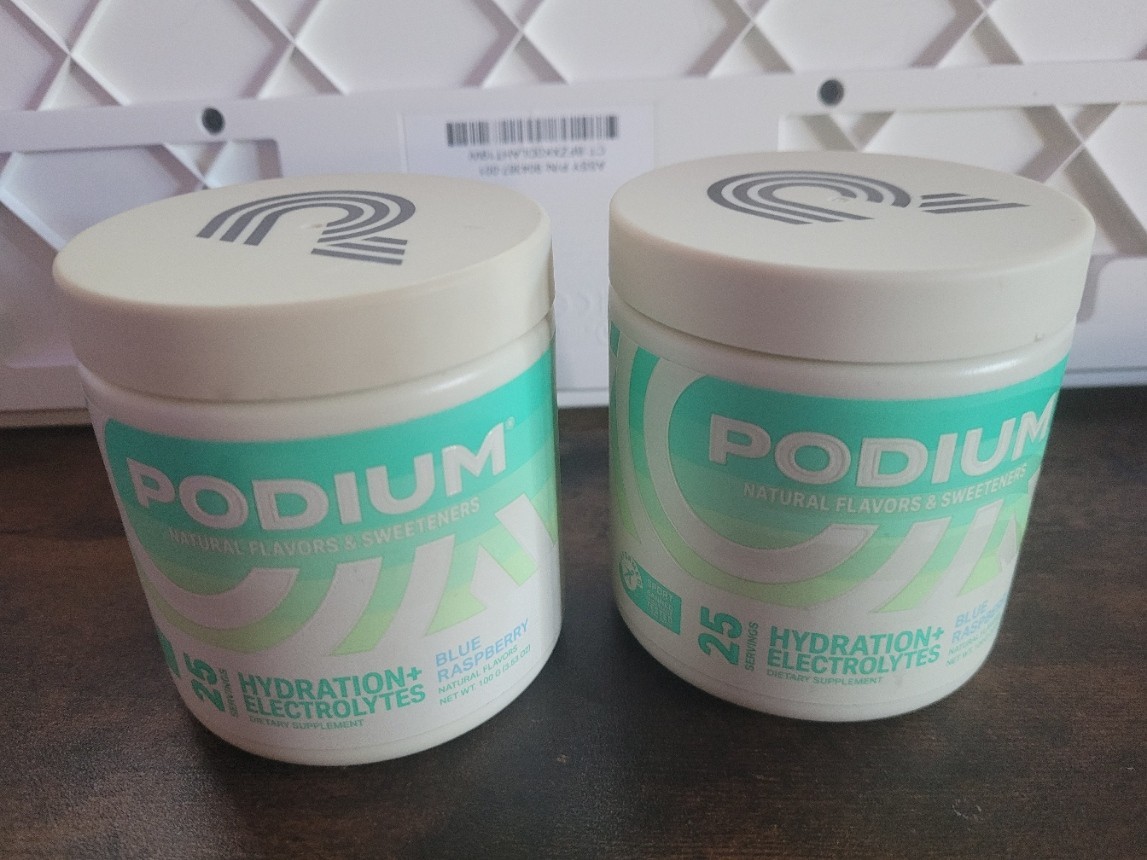 X 2 Podium Hydration + Electrolyres Energy Drinks Blue Raspberry exp 2/26