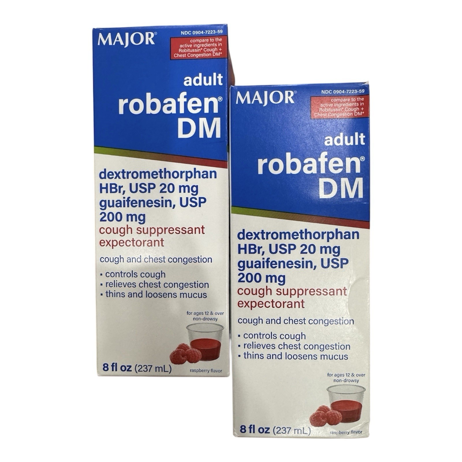 Major Robafen DM Cough & Chest Congestion 8 Fl oz each Exp – 12/2027
