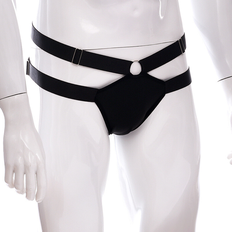Unisex Men Elastic Brief Jockstrap Thong Panty Underwear Lingeire Couples Flirt