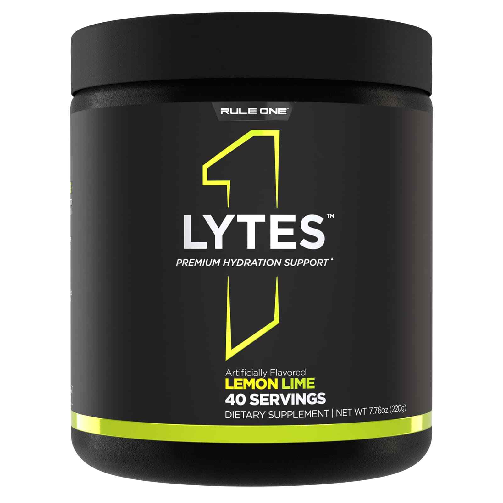 RULE 1 Lytes+ 40 serv Lemon Lime Premium Electrolyte Blend 220g