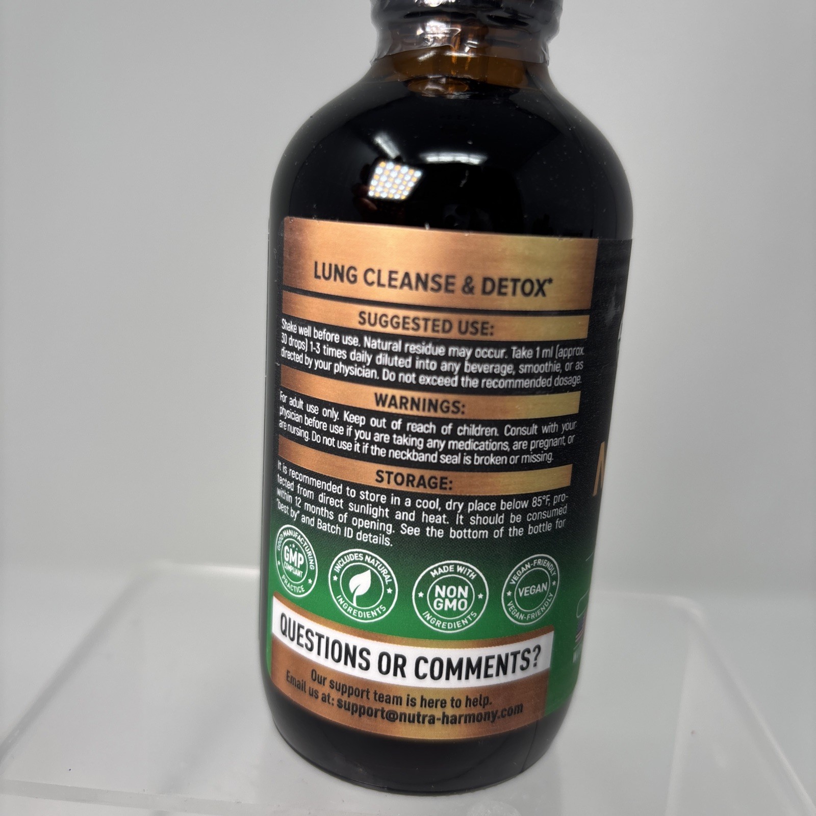 Nutra Harmoney Mullein Extract – USDA Organic Liquid – Alcohol Free 4fl.oz 03/28