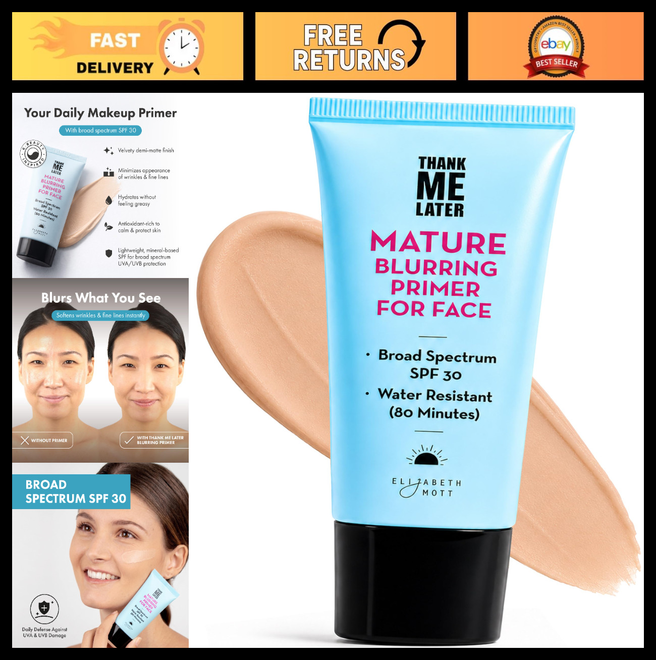 Blurring Face Primer SPF 30 – Lightweight, Hydrating, Soft-Focus Finish, 30g