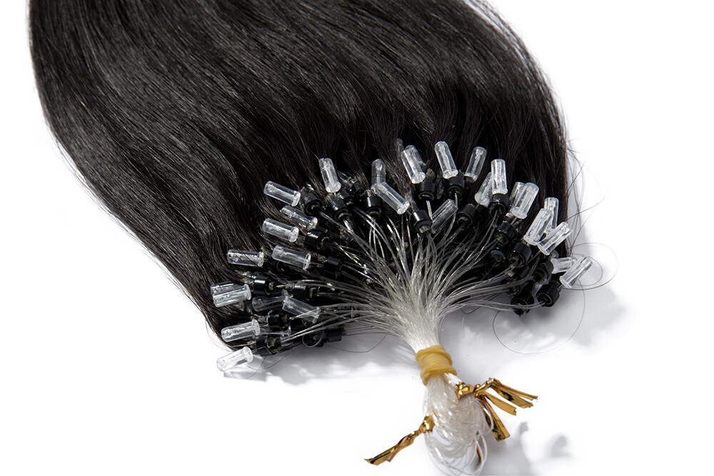 Micro Loop Remy Human Hair Extensions Microlink Bead Tip Balayage Full Head 150G