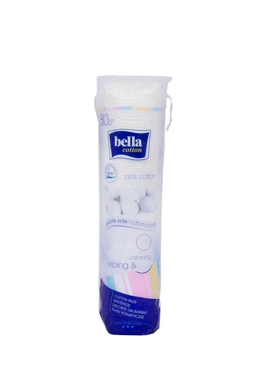 Bella Cotton Pads – 100% Cotton – Double Sided | For Skin Cleaning, (Eye, Face)