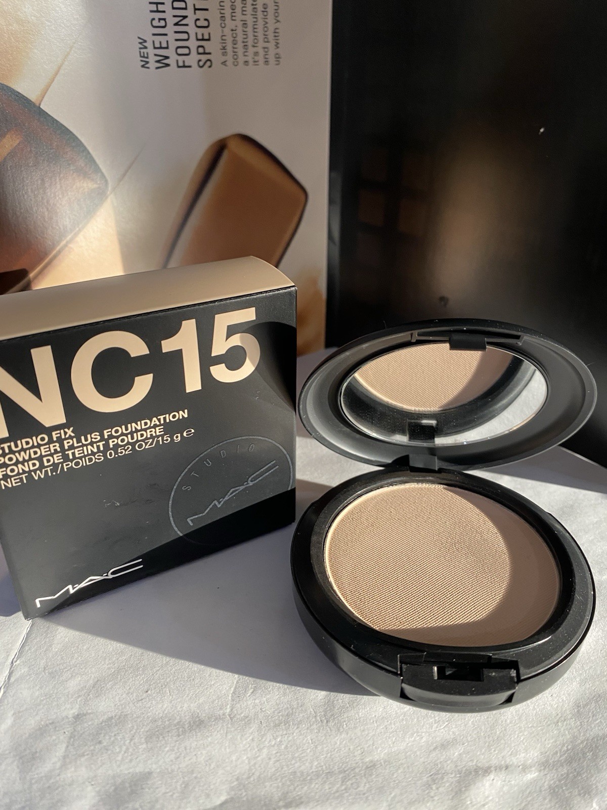 MAC Studio Fix Powder Plus Foundation, Full Size – 15g, NC15, Original Formula