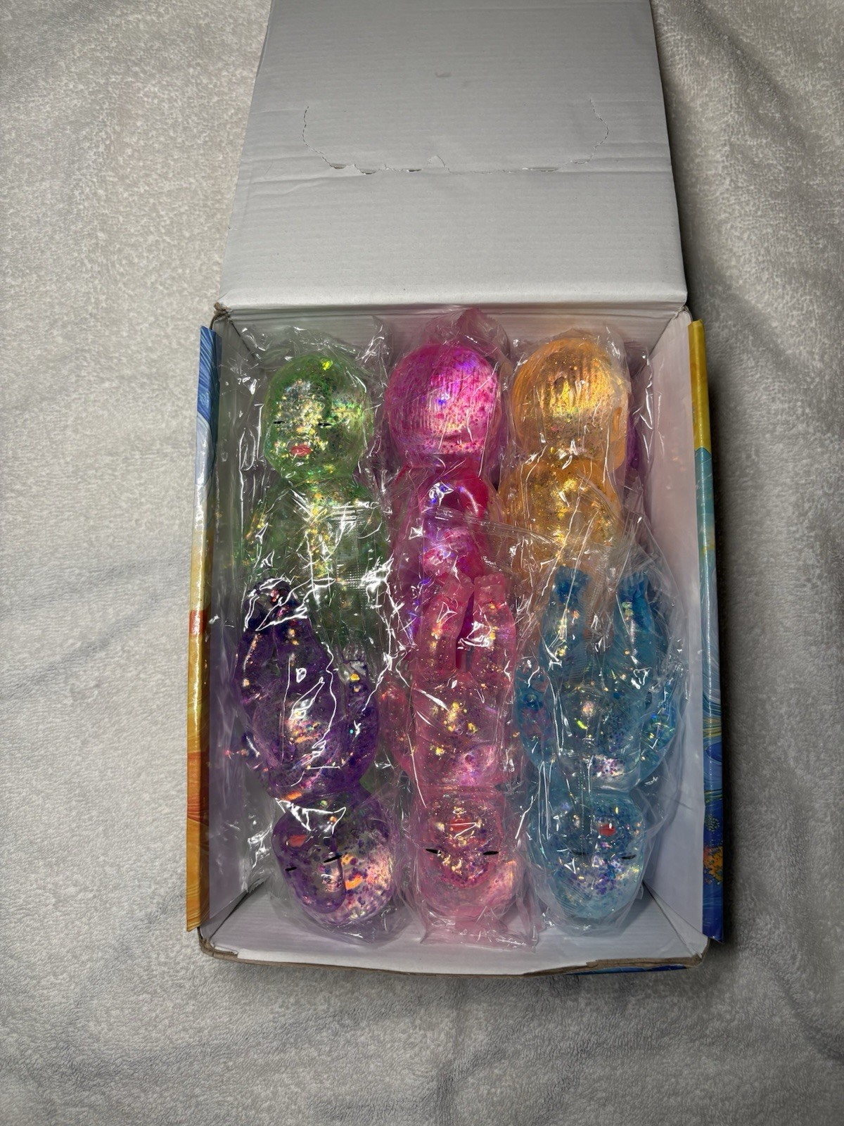 Squishy Squishy Glitter Squeeze Toy Set, Multicolor Plastic 1each