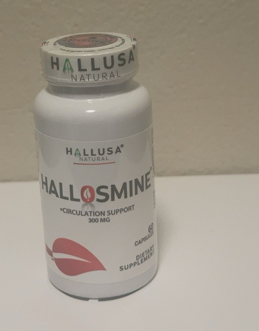 Hallusa Natural Hallosmine Circulation Support 300mg 60 Capsules Supplement