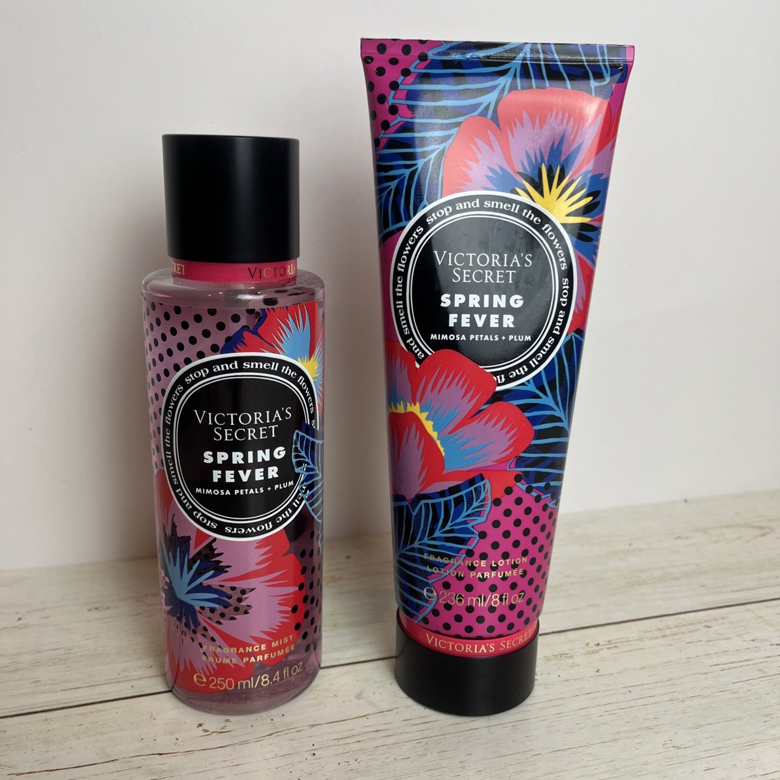 RARE New Victoria’s Secret SPRING FEVER Mist 8.4 oz & Fragrance Lotion 8 Oz. NEW