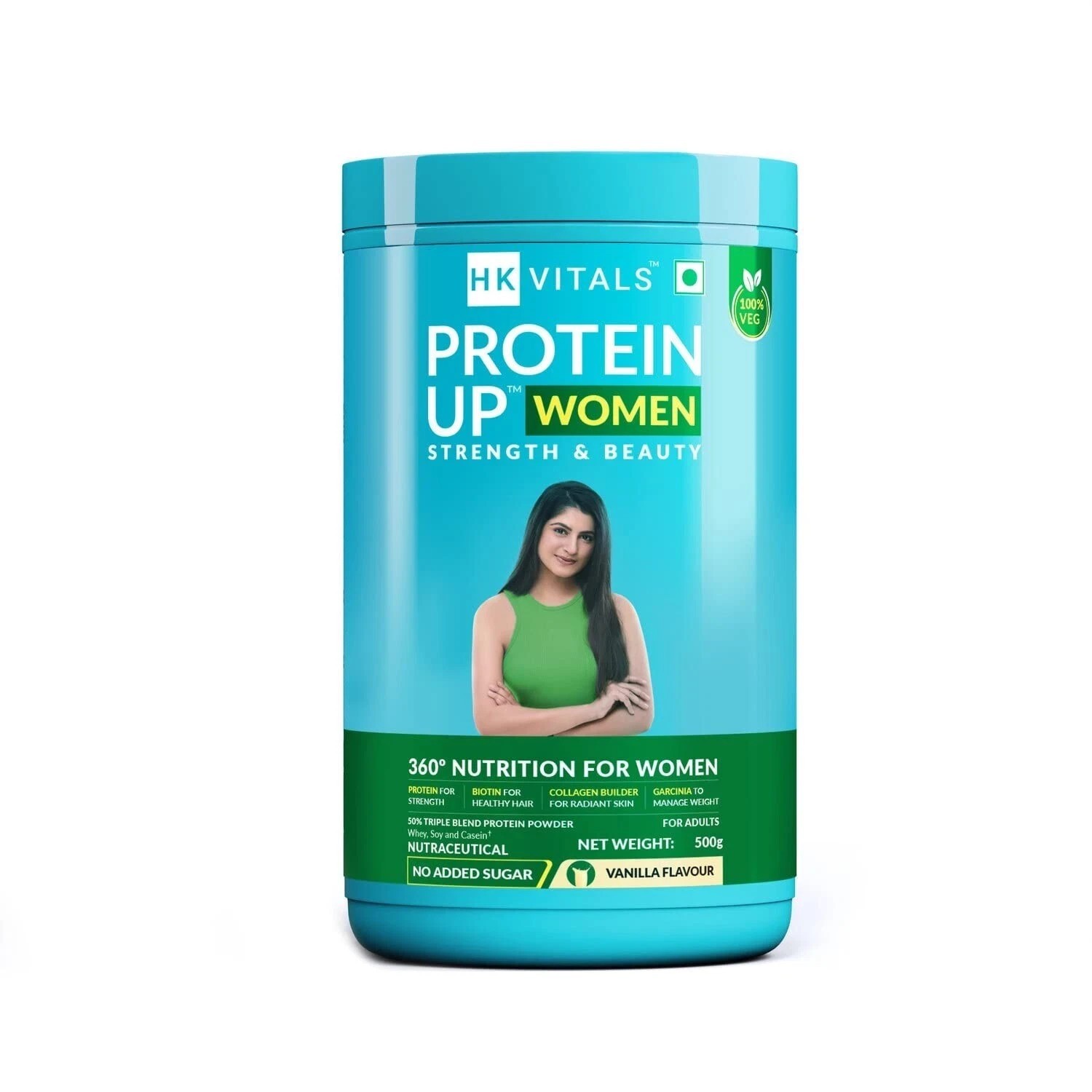 HealthKart HK Vitals ProteinUp Women For Strength & Beauty Vanilla Favour 500g
