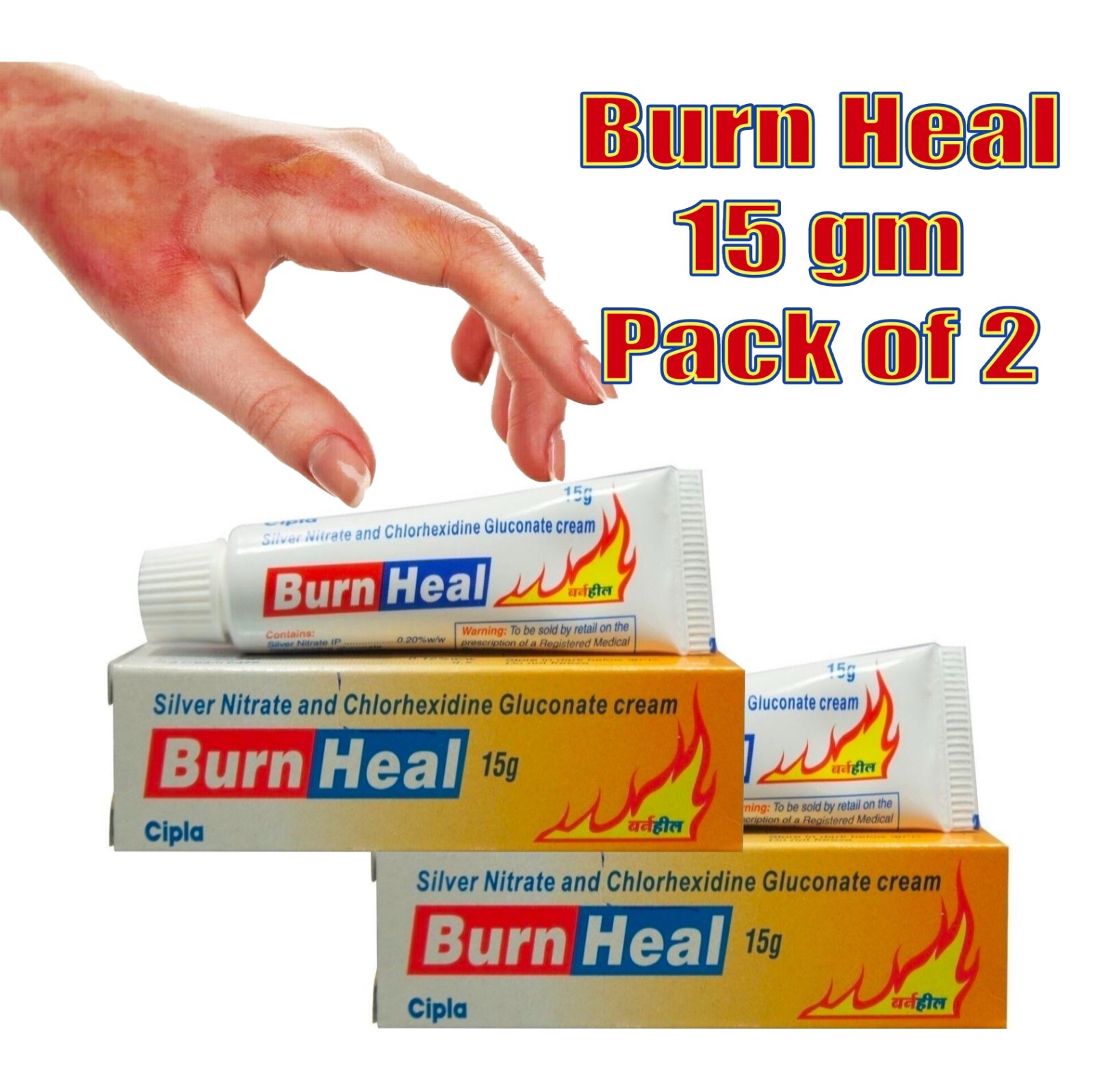 Burn Heal 15 gm Pack of 2 – Free Shipping