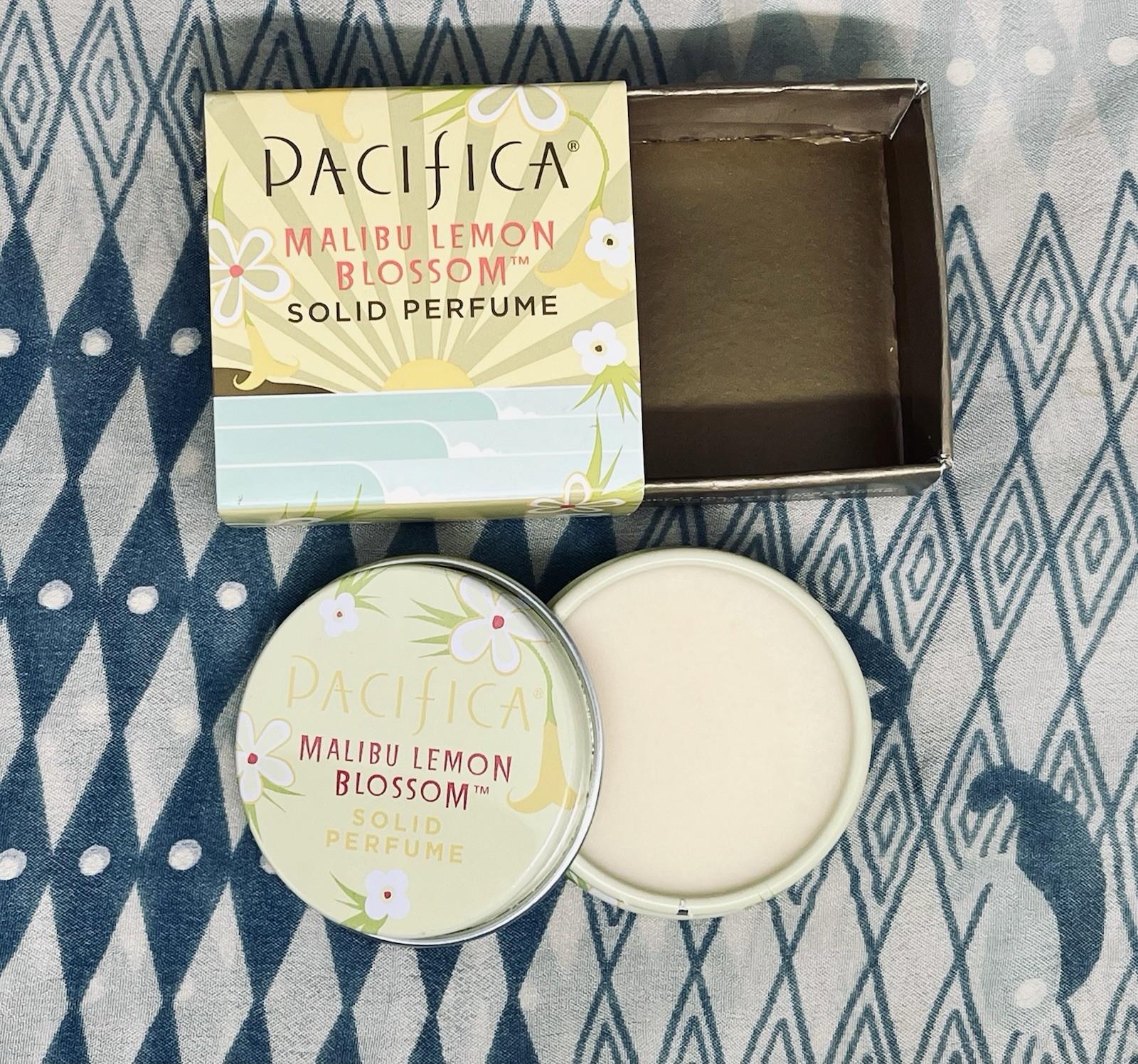 NIB Pacifica MALIBU LEMON BLOSSOM SOLID PERFUME 0.33oz/10g