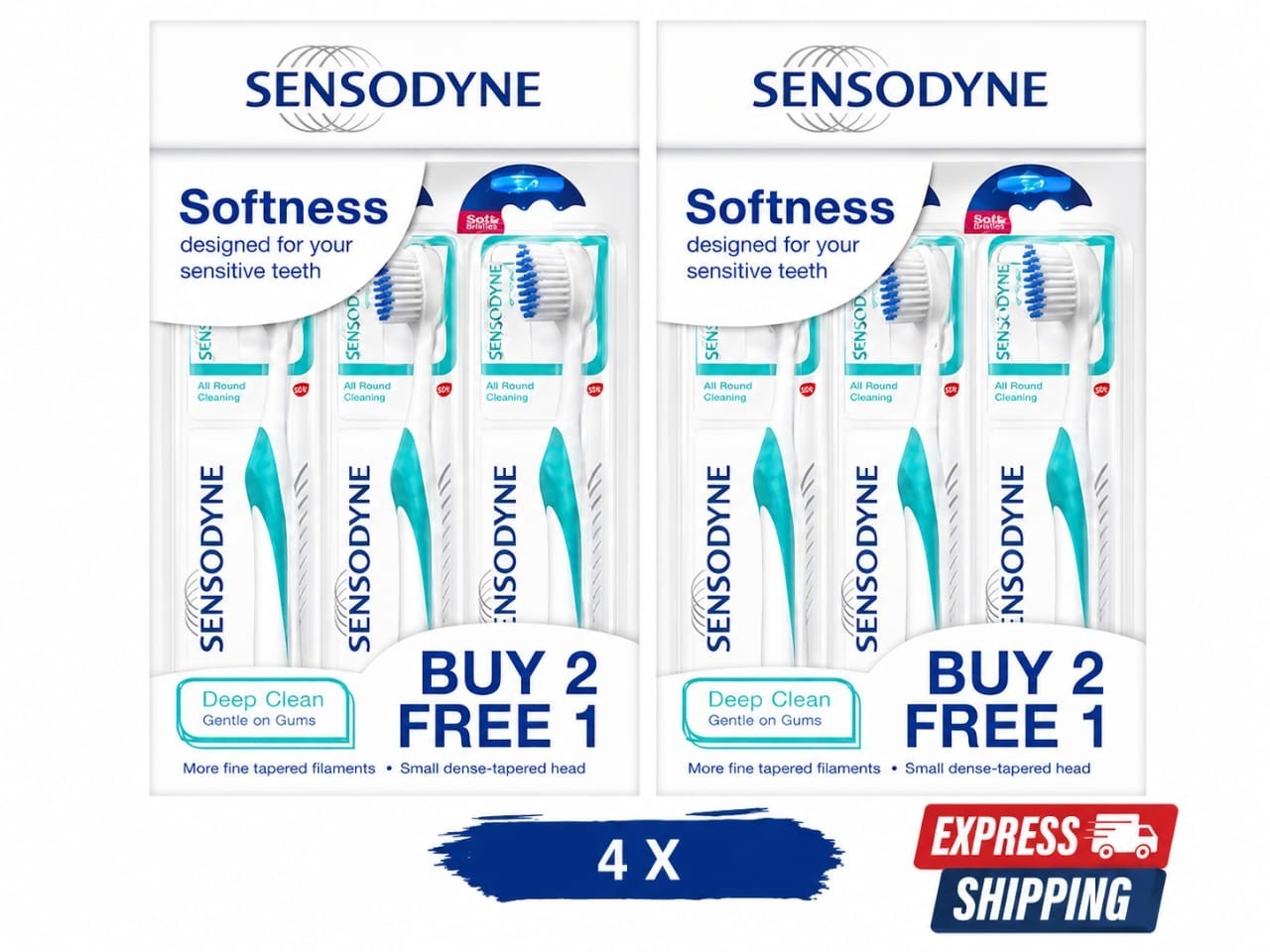 4X Sensodyne Deep Clean Precision Toothbrush Soft For Sensitive Teeth- EXPRESS