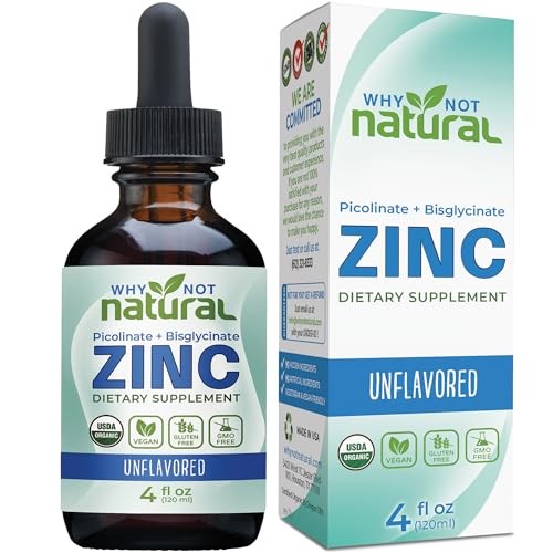 Why Not natural Organic Liquid Zinc Drops Supplement