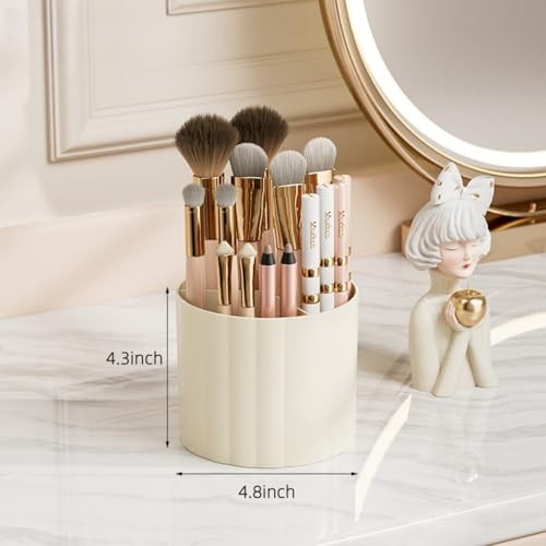Makeup Organizer for Vanity with 2 Drawers,Countertop Rotating Makeup Cream
