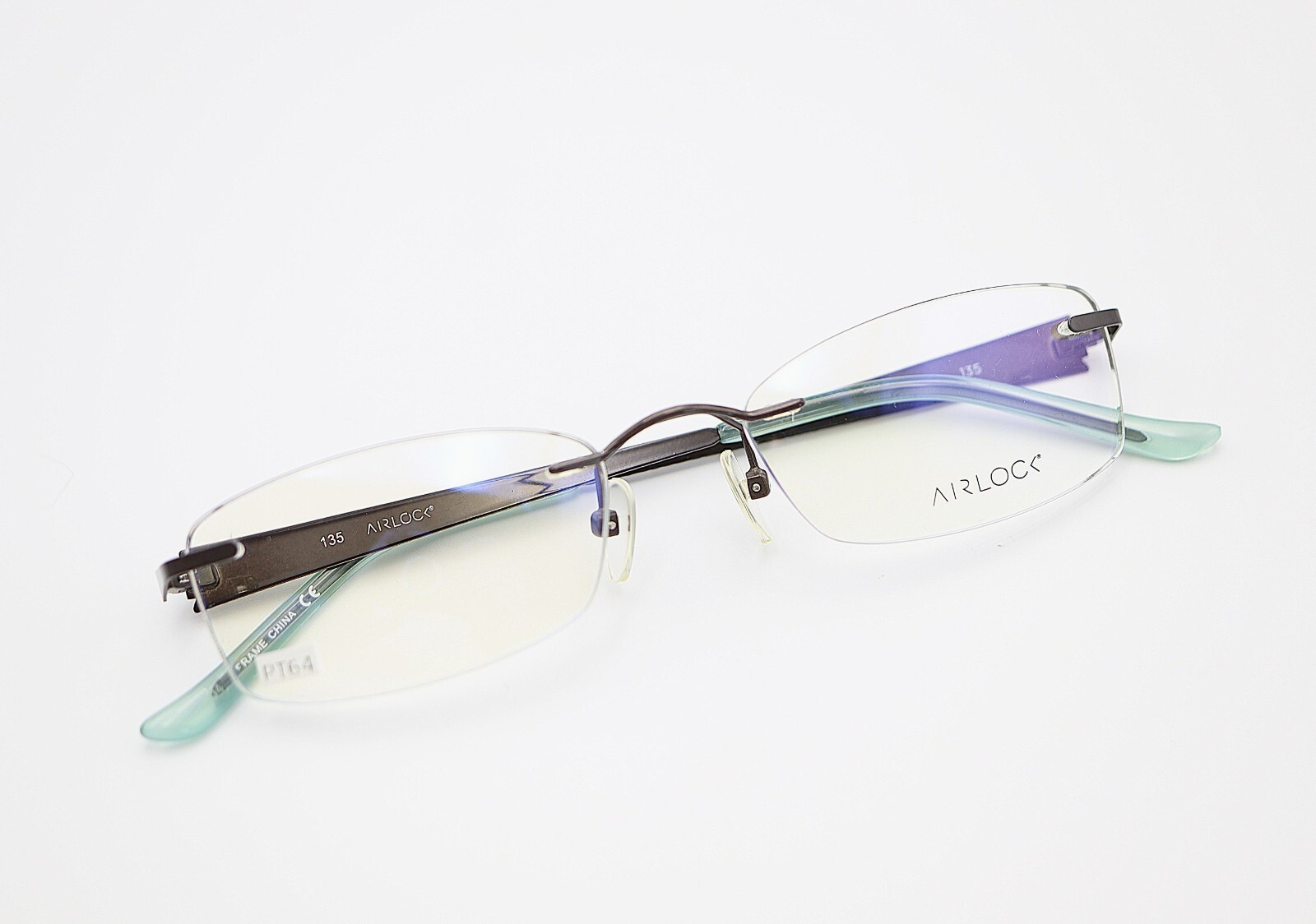 AIRLOCK SHATTERED 202 035 Smokey Grey Mosaic 51-18-135 Rimless Frames PT64