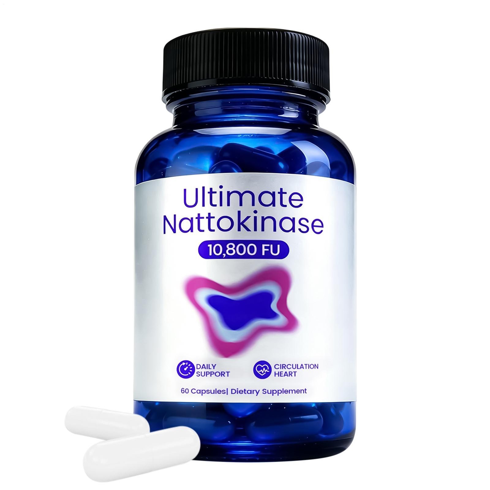1-5 pack Nattokinase Supplement – 10800 FU 60 Capsules Per Serving US STOCK