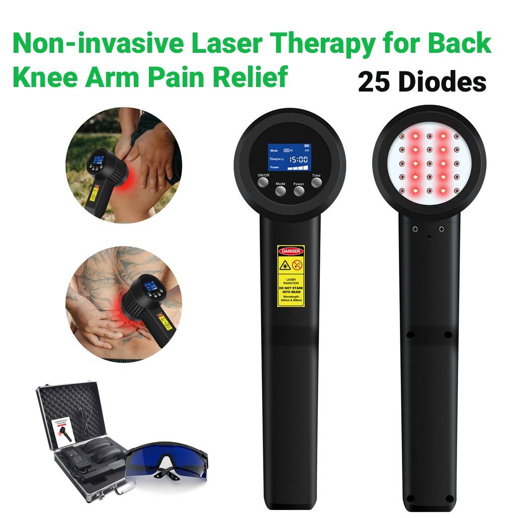 8W LLLT Class 4 Cold Laser Therapy Device 650nm 808nm PW/CW Mode for Pain Relief