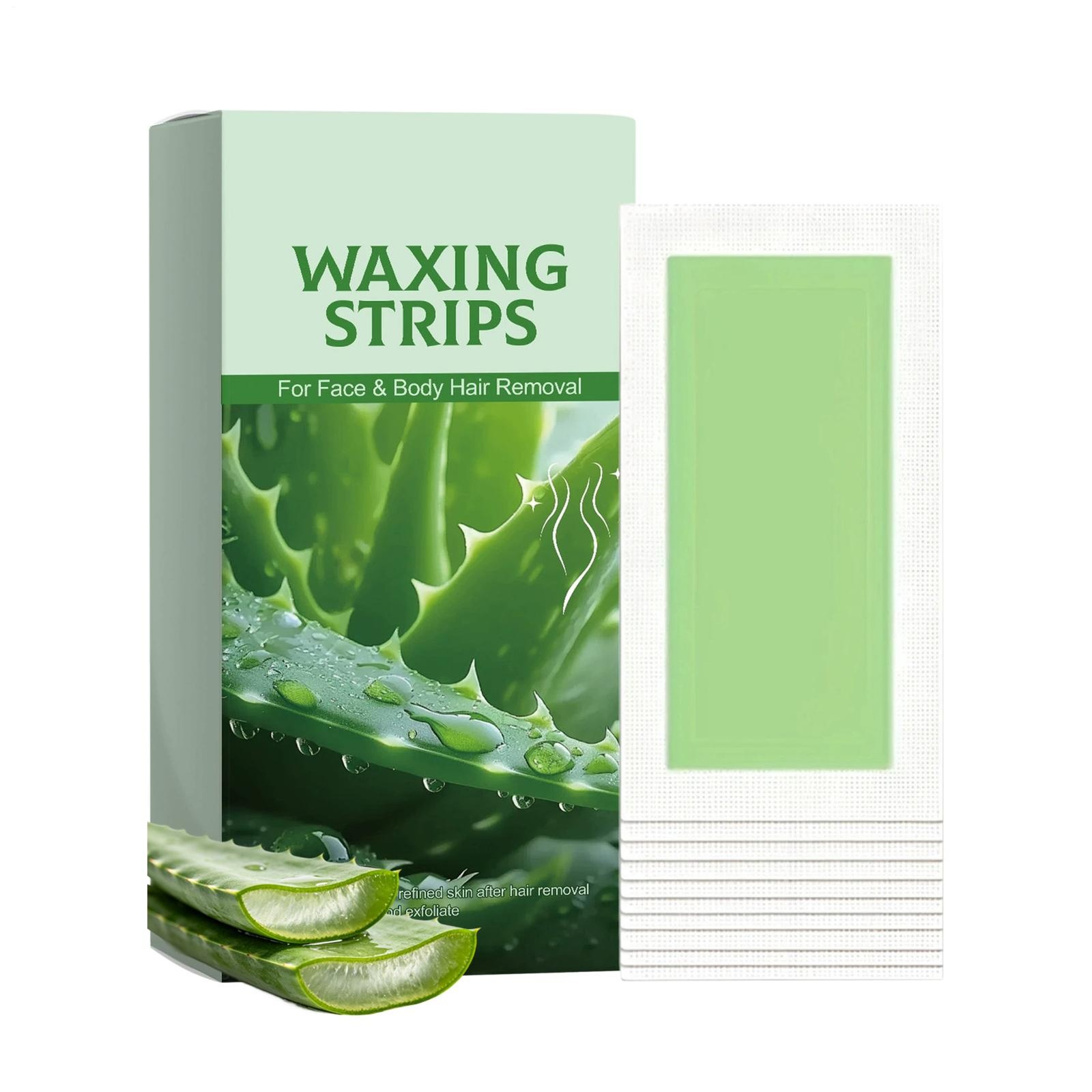 10PCS Hair Removal Paper for Leg Body Facial Depilatory Wax Strips