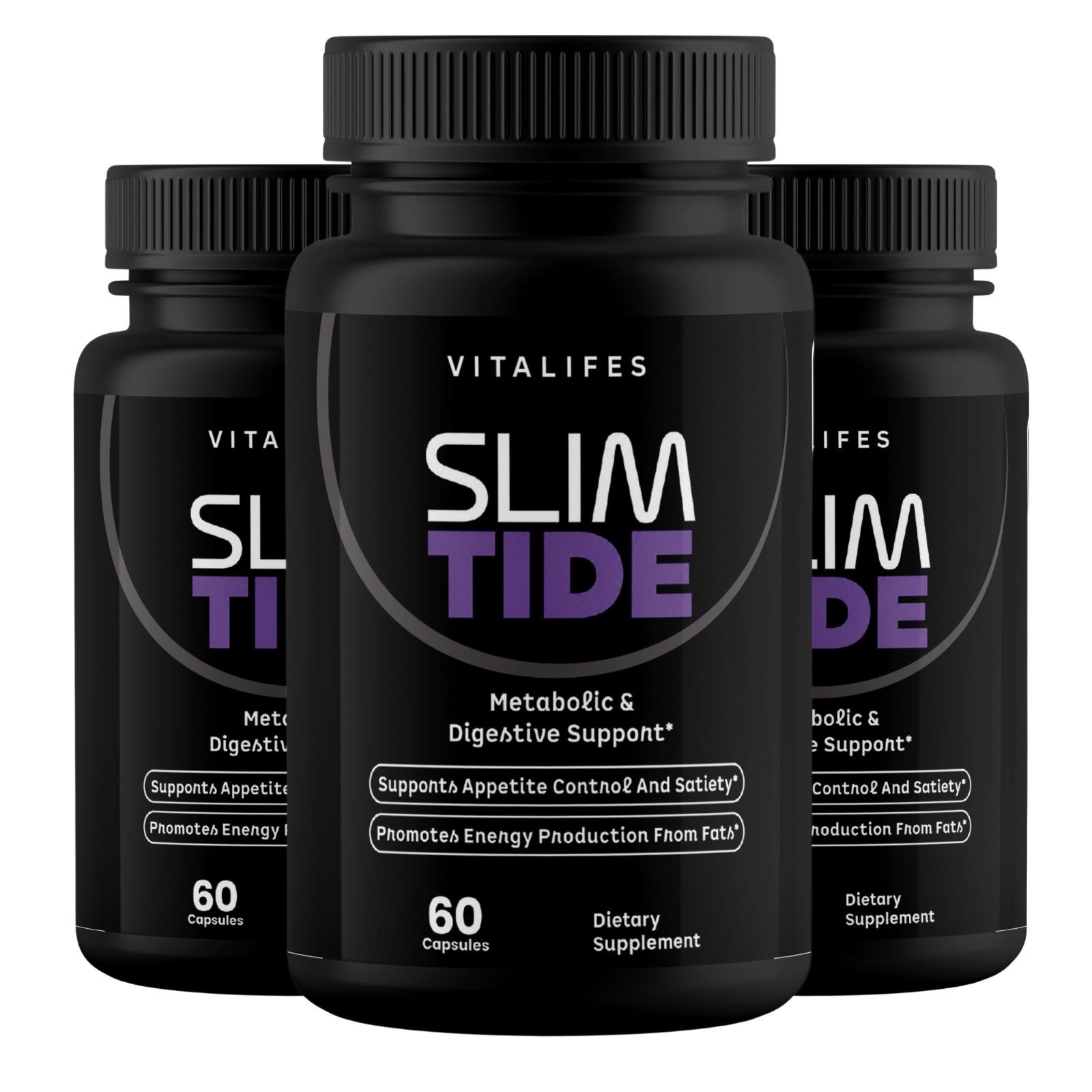 (3 Pack) Slimtide Advanced Energy And Fitness Supplement Slim Tide 180 Capsules