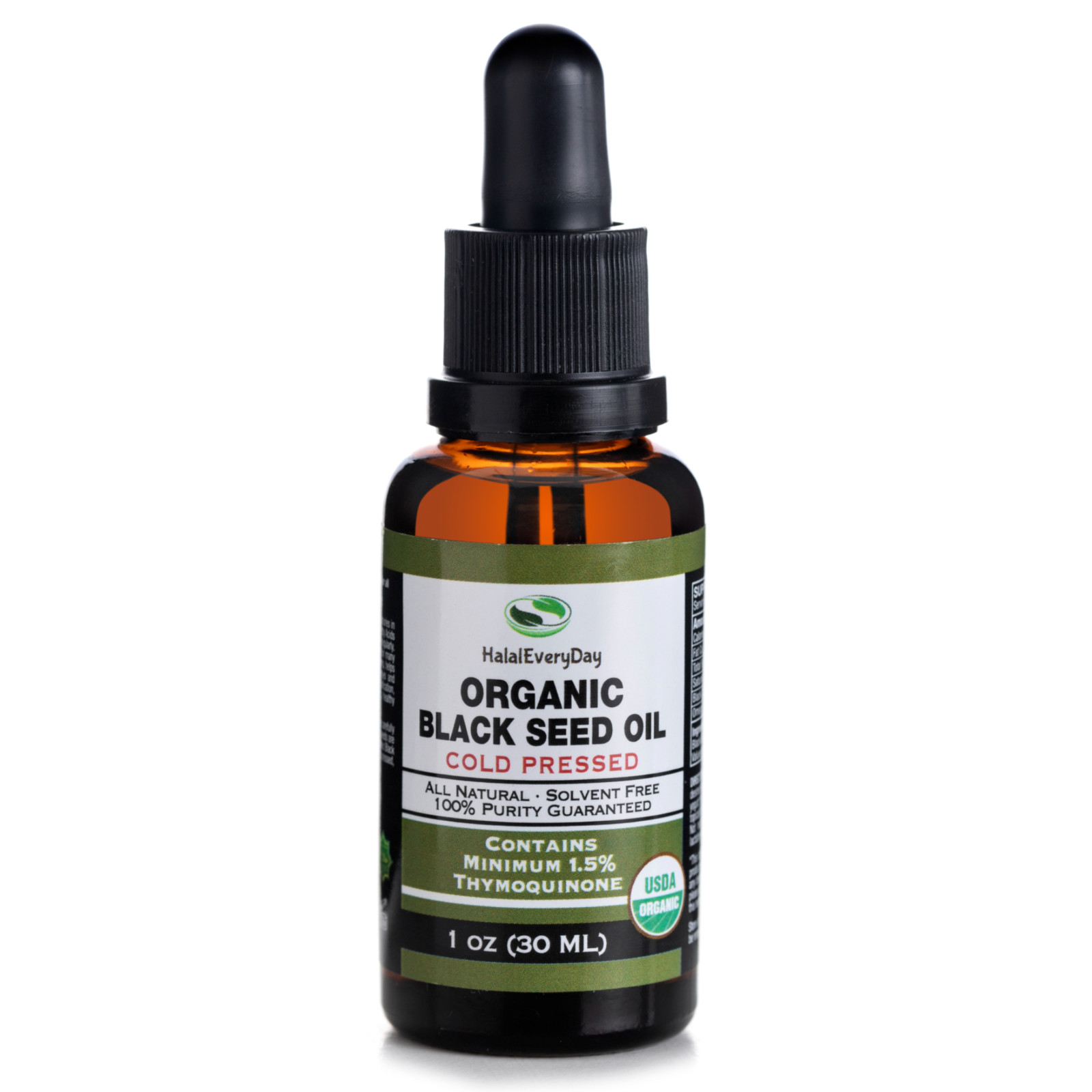 Black Seed Oil 1 oz – USDA Organic 100% Pure Cold Pressed Cumin Nigella Sativa