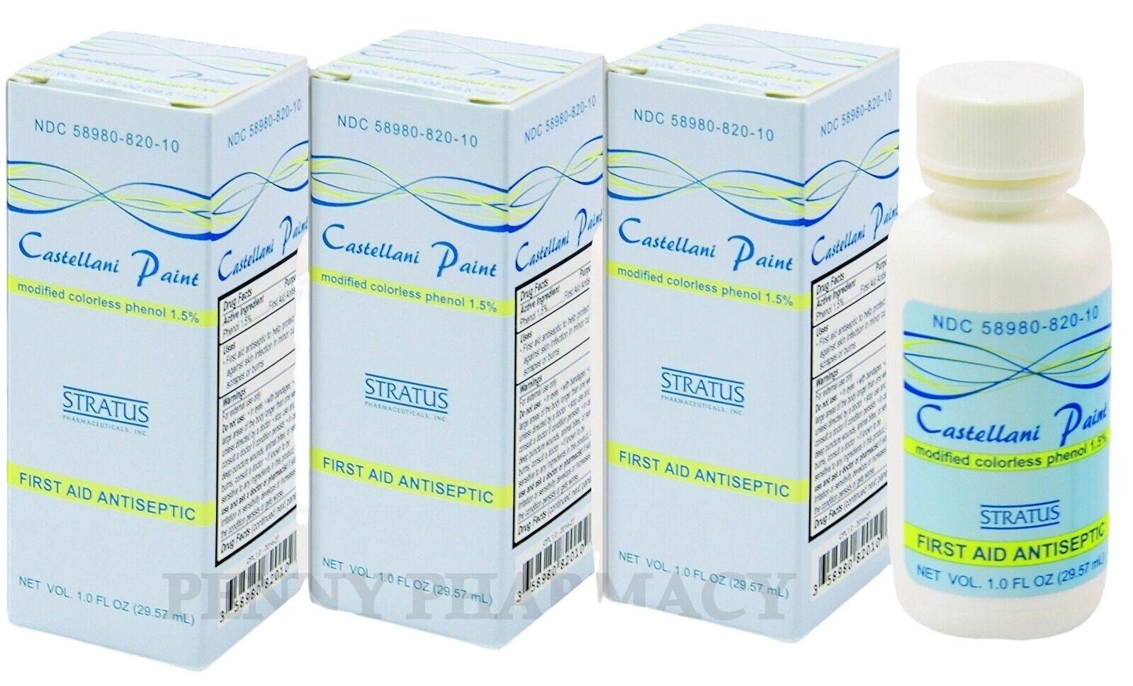 Castellani Paint Antiseptic Colorless 1oz ( 3 pack ) __