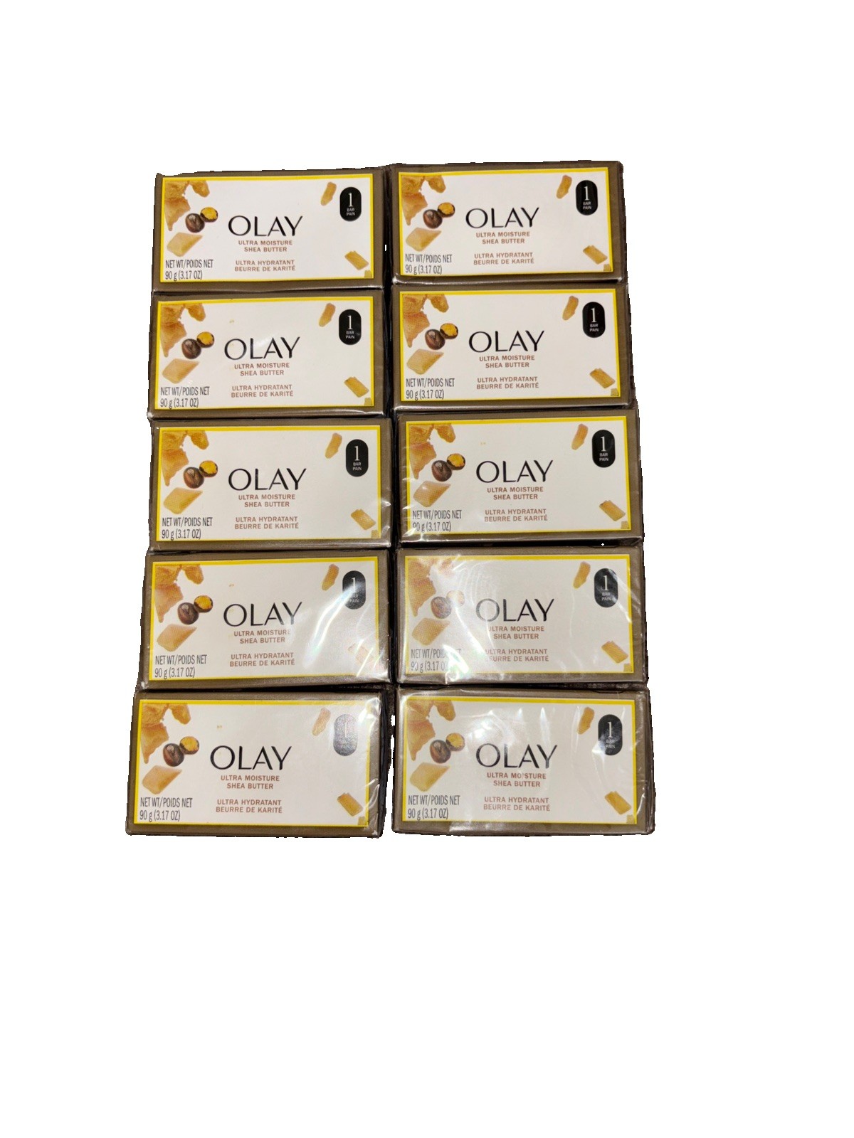 Olay Moisture Ultra Moisture With Shea Butter Beauty Bar 3.17 oz., Lot of 10