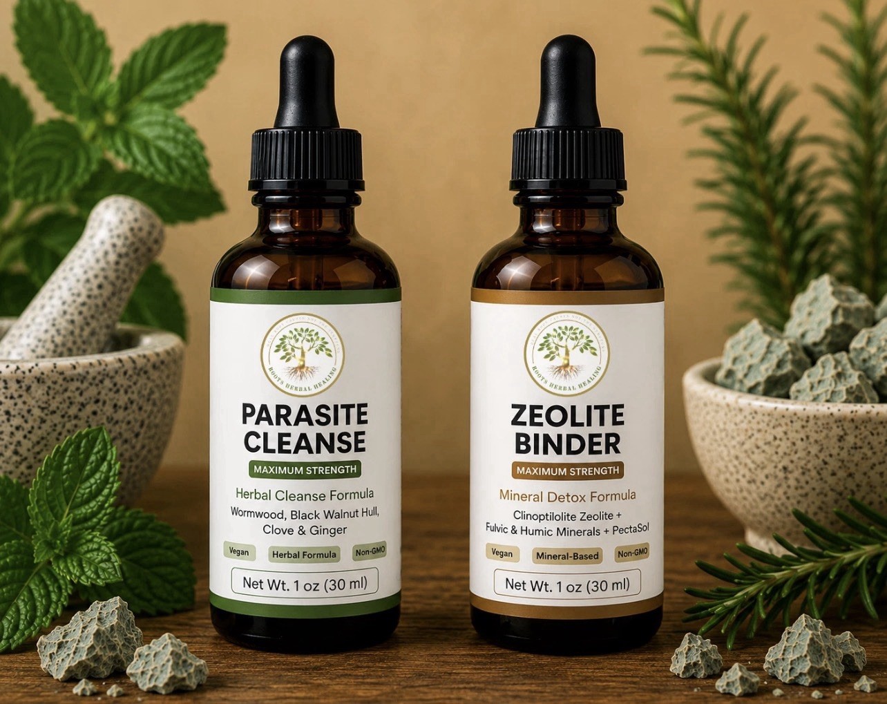 Parasite Cleanse + Zeolite Binder I Maximum Strength Herbal Detox | 2 FOR 1🥇