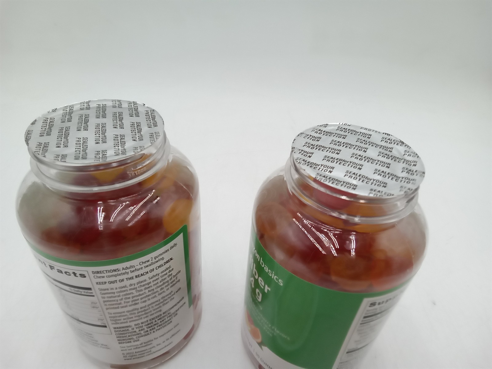 Amazon Basics Fiber Gummies 4g 90 Count Lot of 2 (180 Gummies) EXP 05/27