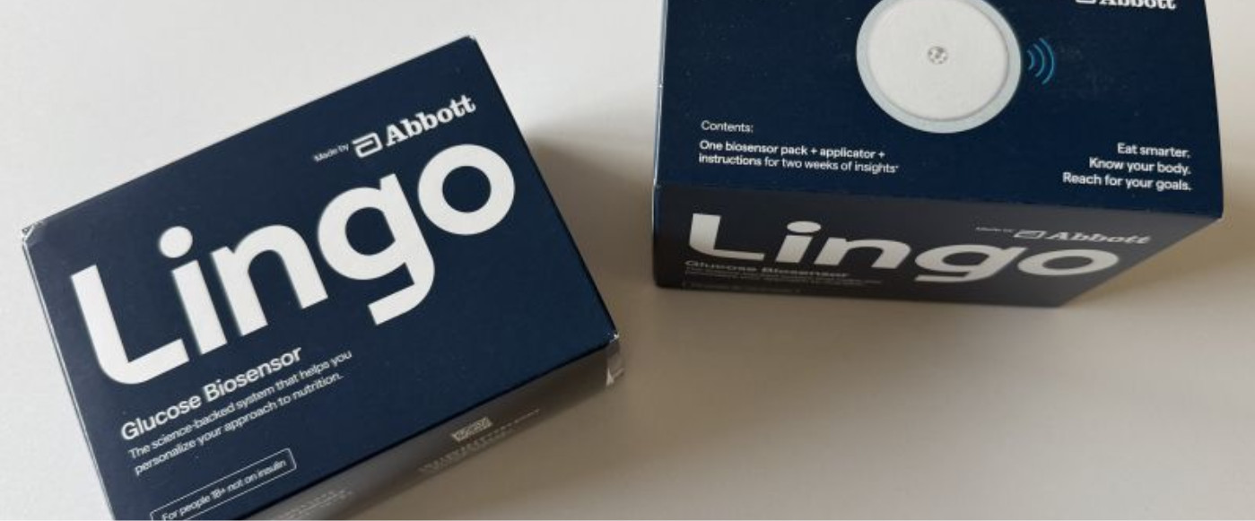 (Pack of 2) Lingo (CGM) & App 4-week plan – Sealed Box Exp 10/31/2026
